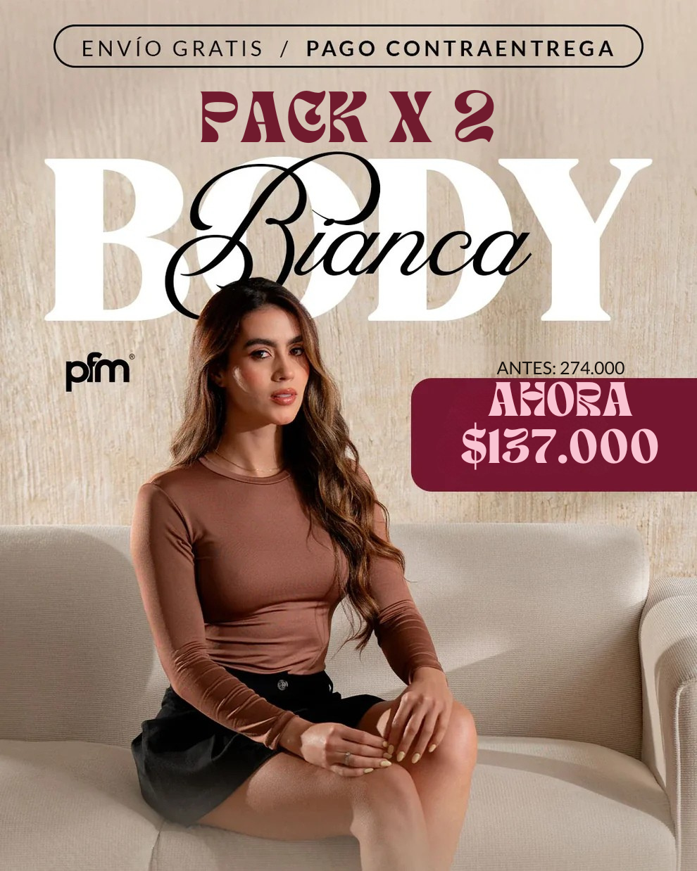 BODY BIANCA COMPRE 1 Y LLÉVESE 2 – Manga Larga